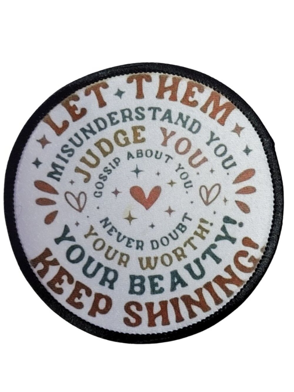 Let Them Sublimation DYI Fabric Hat Patch Glue Iron On Sew Hat Patch